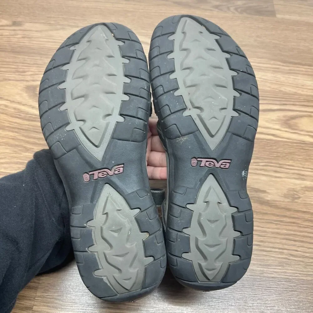 Teva‎ Tirra Hiking Sandals Womens Size 11 Black Purple Gray Fast Drying Outdoor